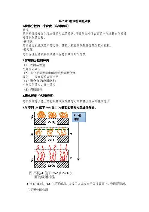 粉体表面改性复习要点(精简版)