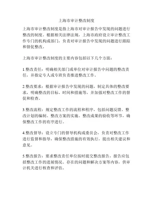 上海市审计整改制度