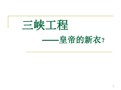 公共政策——论三峡的利弊