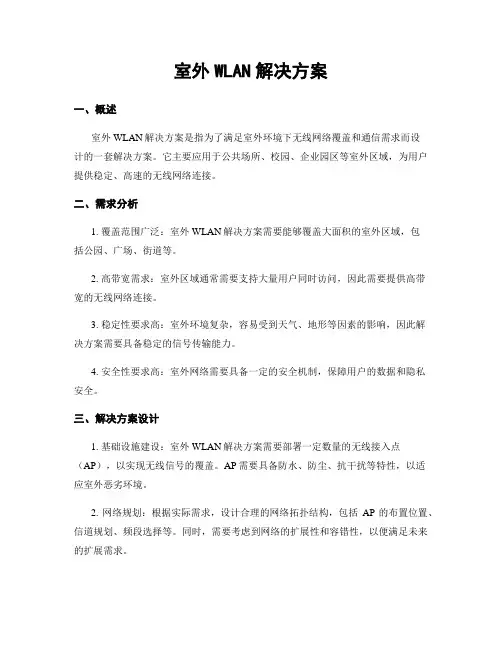 室外WLAN解决方案