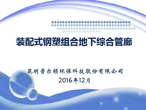 装配式钢塑组合地下管廊