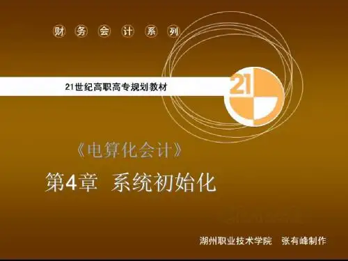 《电算化会计》第4章(系统初始化)