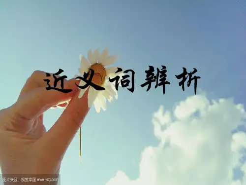 近义词辨析复习PPT教学课件