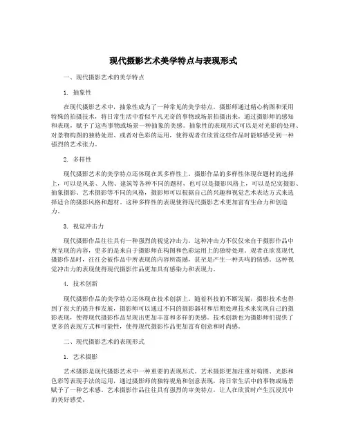 现代摄影艺术美学特点与表现形式