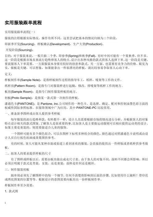 实用服装跟单流程