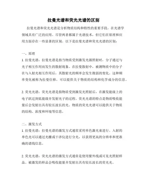 拉曼光谱和荧光光谱的区别