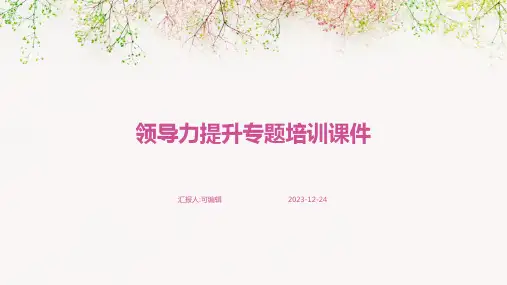 领导力提升专题培训课件ppt