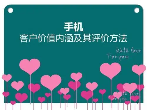 客户价值的内涵及其评价方法ppt课件
