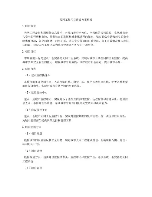 天网工程项目建设方案模板