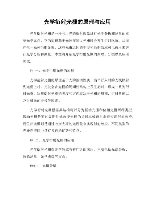 光学衍射光栅的原理与应用