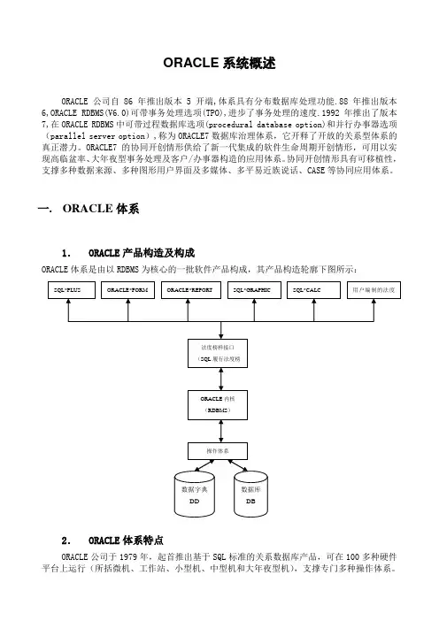 ORACLE系统概述
