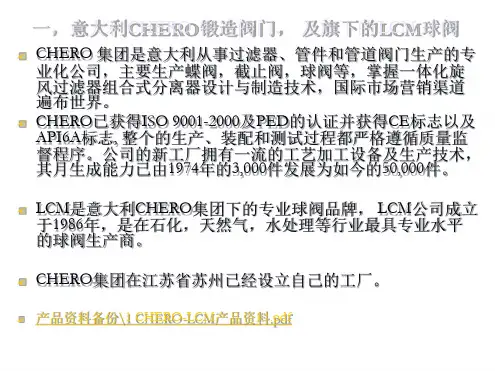 意大利CHERO锻造阀门