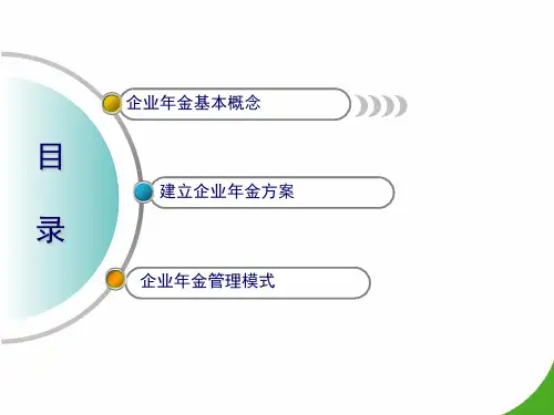 企业年金知识简要介绍