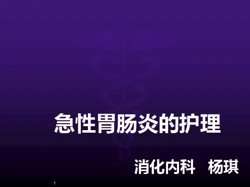 急性胃肠炎的护理ppt课件