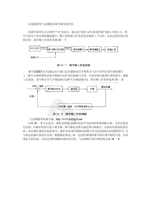 气动薄膜式调节阀工作流程图