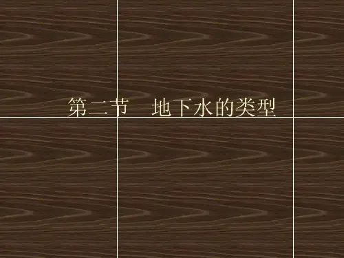 地下水类型