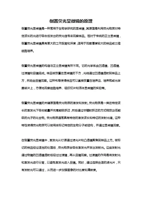 倒置荧光显微镜的原理