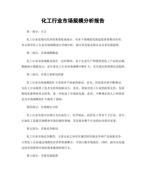化工行业市场规模分析报告