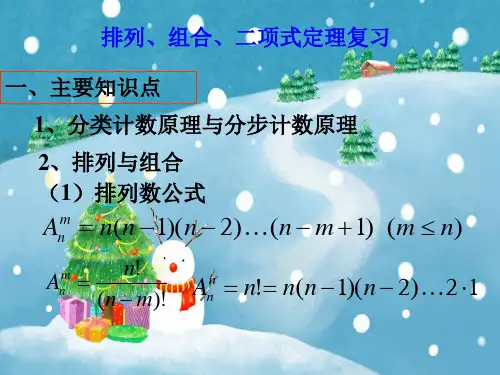 排列组合二项式定理PPT教学课件