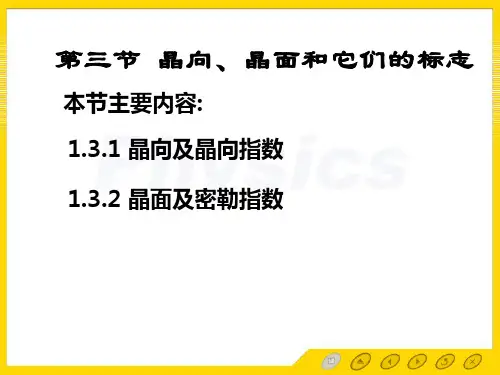 1.3晶面和晶向解析