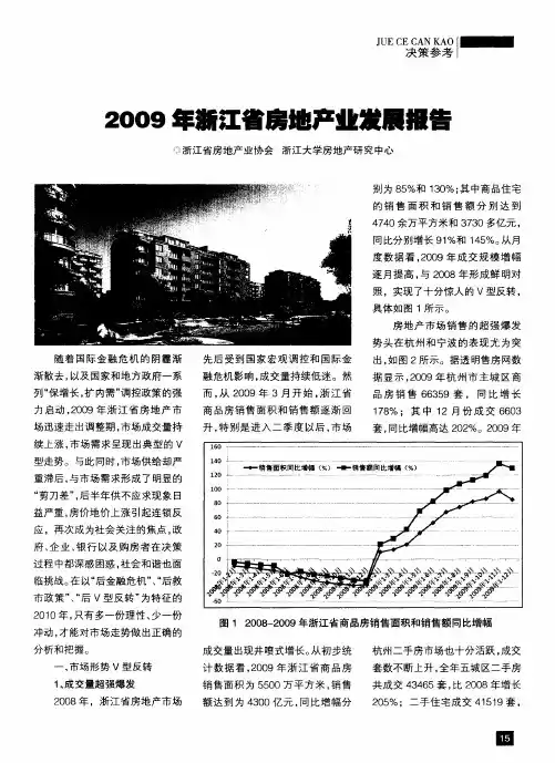 2009年浙江省房地产业发展报告