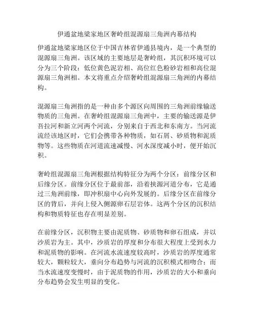 伊通盆地梁家地区奢岭组混源扇三角洲内幕结构