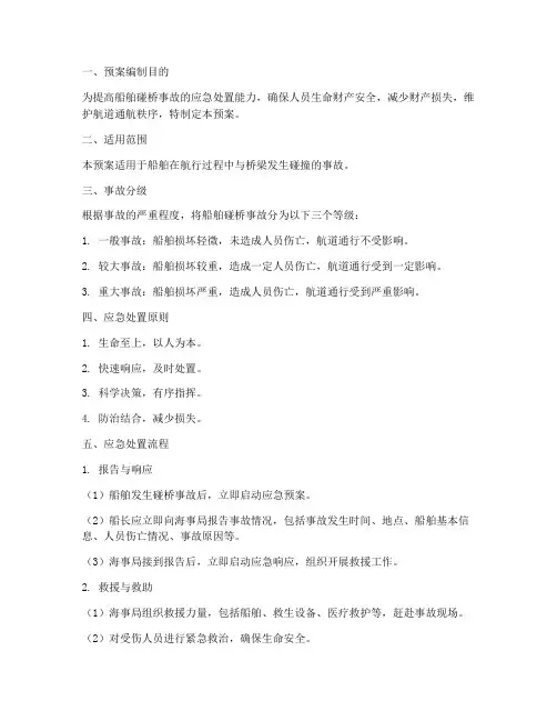 船舶碰桥事故应急预案
