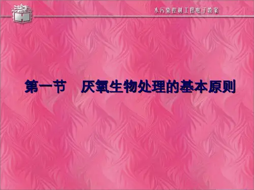 污水的厌氧生物处理教案