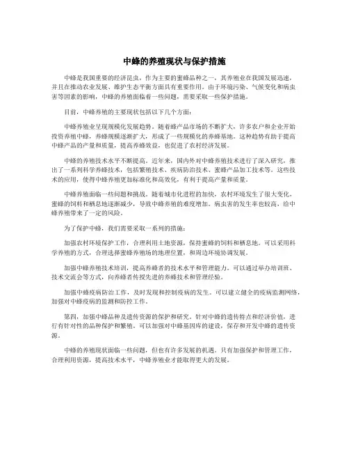 中蜂的养殖现状与保护措施