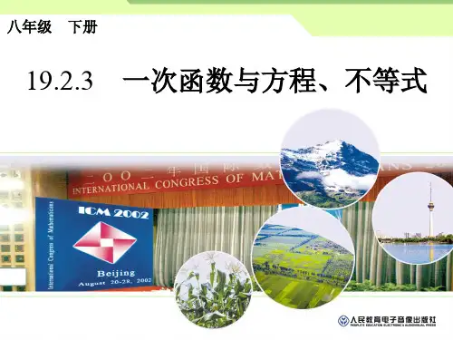 【数学课件】一次函数与方程、不等式课件
