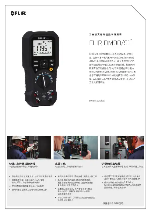 FLIR DM90 91工业级真有效值数字万用表 菲力尔