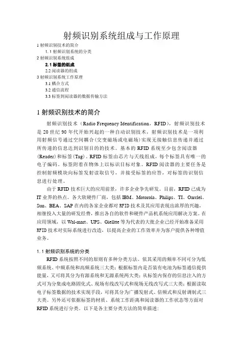 射频识别系统组成与工作原理