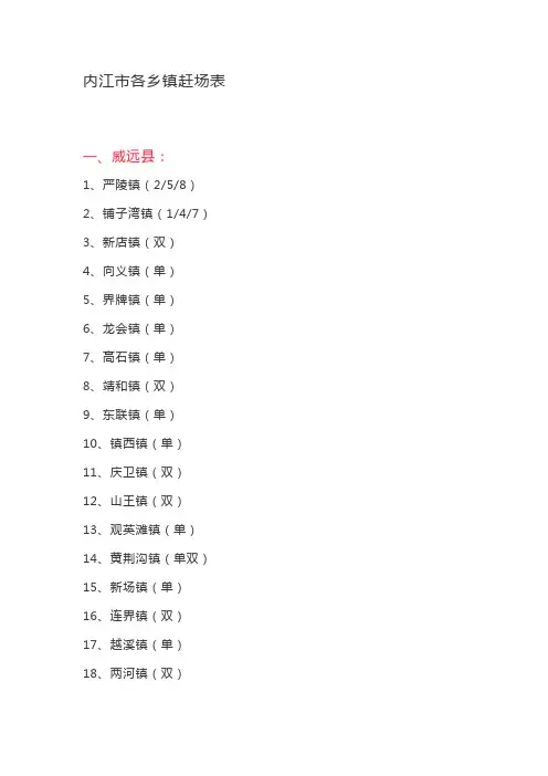 泸州赶集表