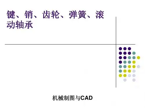 键销齿轮弹簧及滚动轴承