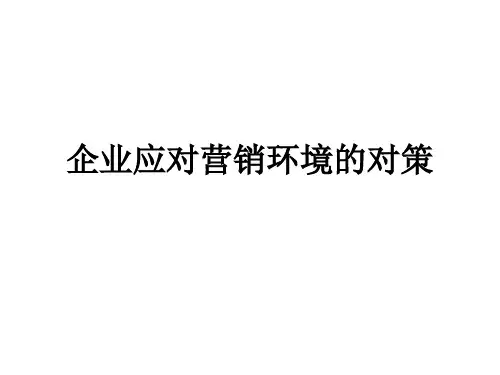 企业应对营销环境的对策教学课件