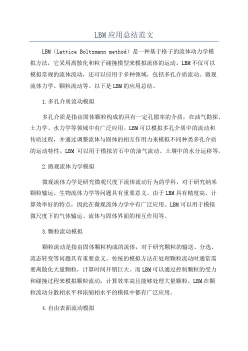 LBM应用总结范文