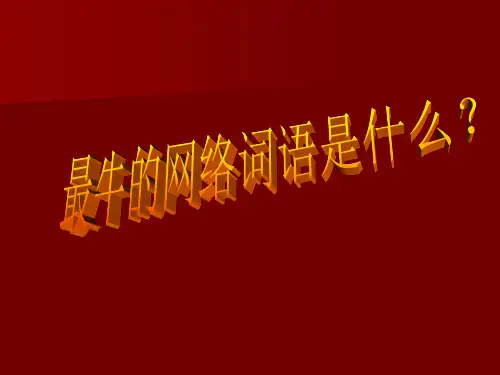 网络热词的翻译