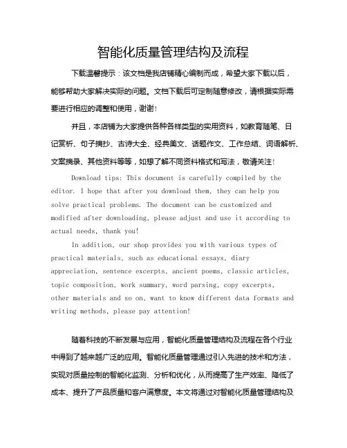 智能化质量管理结构及流程