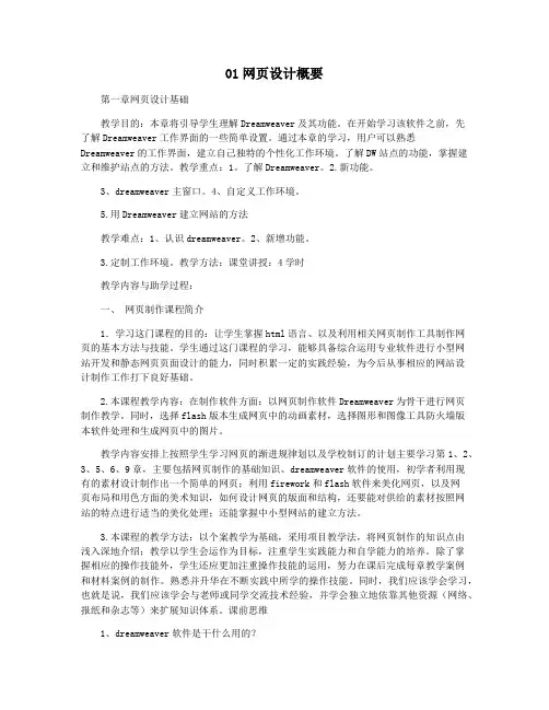 01网页设计概要