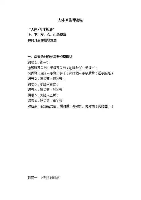 人体X形平衡法