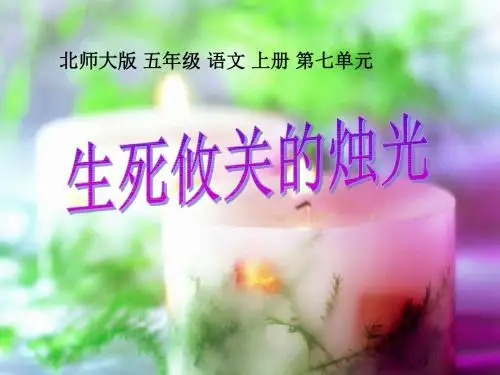 生死攸关的烛光 教学PPT课件2