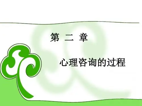 咨询心理学ppt课件第二章 咨询的过程