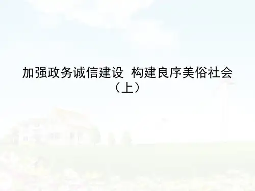 加强政务诚信建设构建良序美俗社会(上)PPT课件