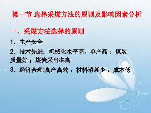 第十章采煤方法的选择及发展