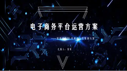 电子商务平台运营策划方案PPT(可编辑)