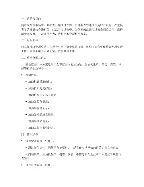 加油机专项整治方案