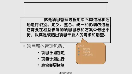 项目整体管理PPT课件