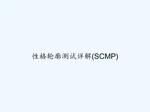 性格轮廓测试详解(SCMP) PPT