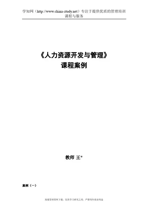 IBM公司人力资源案例