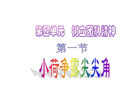 初一政治上学期小荷争露尖尖角-湘教版